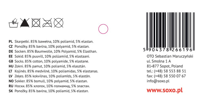 Skarpetki niemowlęce SOXO z falbanką
