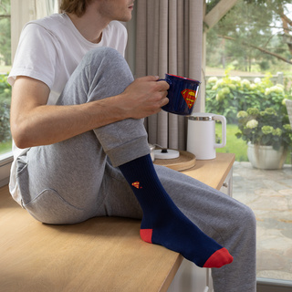 Superman-Set Tassensocken und Schlüsselanhänger