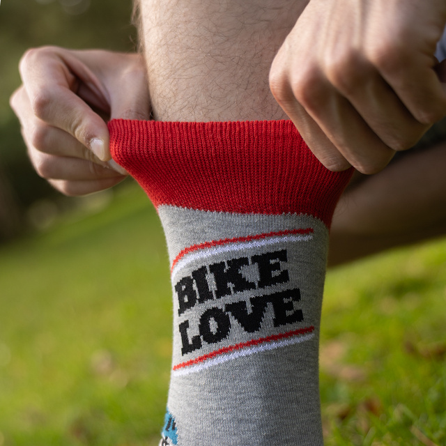 1 Paar von lustigen Socken mit Fahrradmotiv| Herrensocken | SOXO