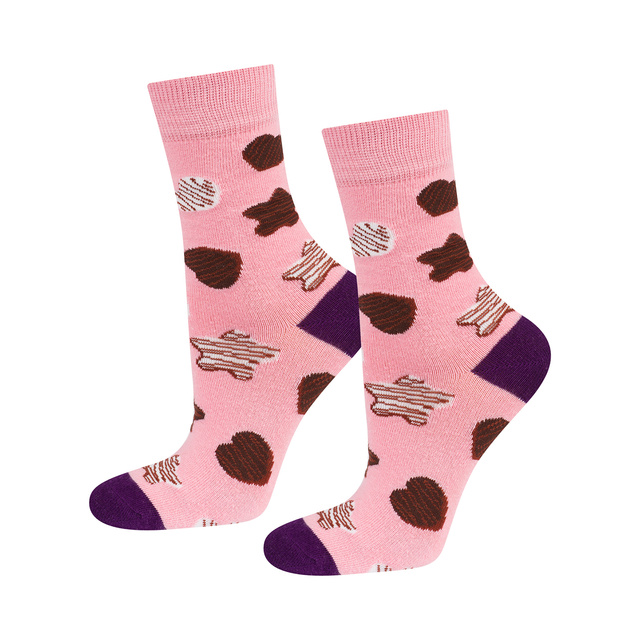 Women's SOXO GOOD STUFF socks gingerbread in frosting