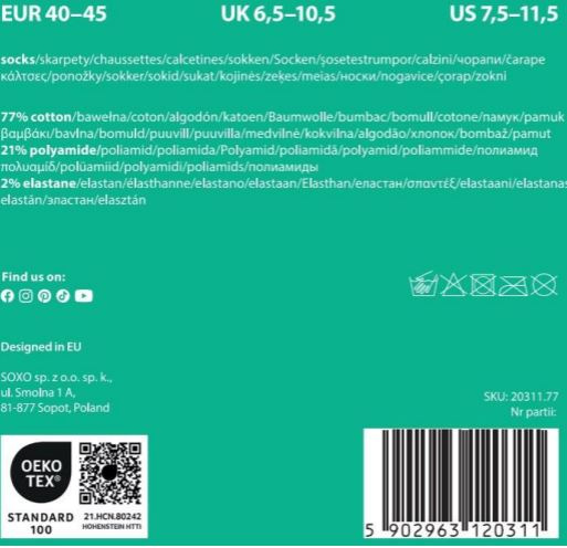 2 Paar von lustigen Socken mit Matcha motiv in einzigartiger Verpackung | Herrensocken | SOXO