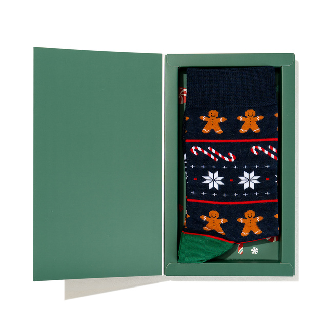 Gingerbread Socks in a Holiday Card