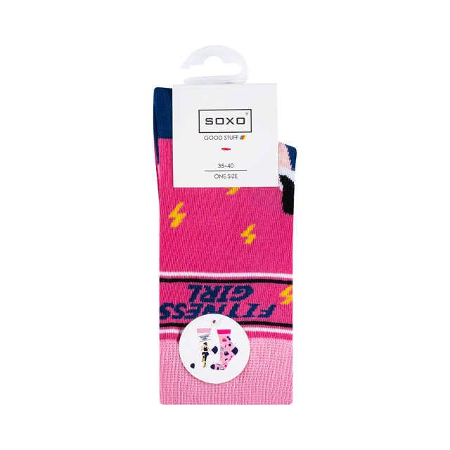 Colorful women's socks SOXO fitness