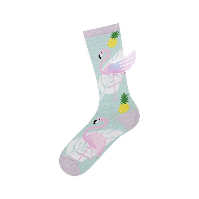 Bunte Frauensocken SOXO GOOD STUFF Flamingo
