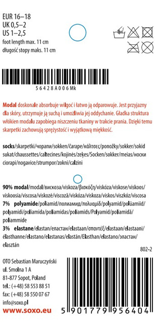 Skarpetki niemowlęce SOXO z modalem