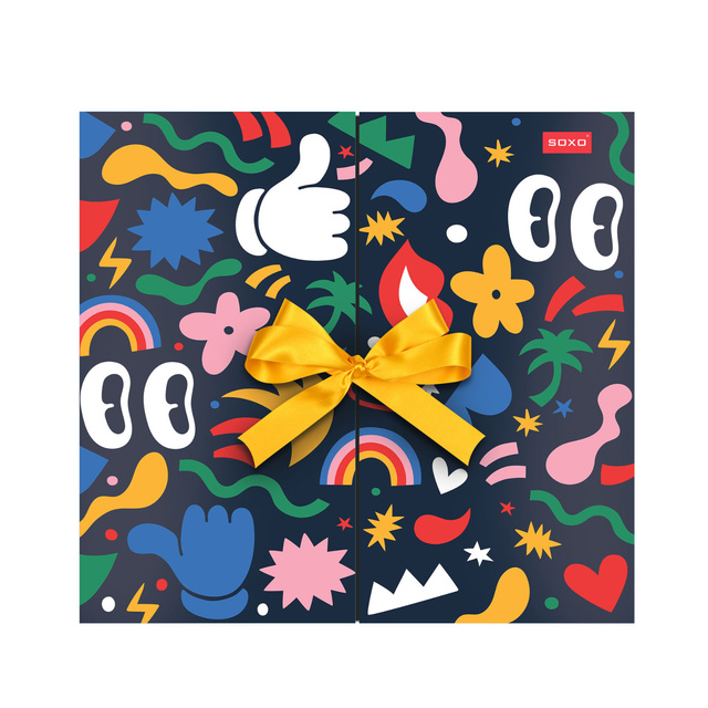 Geschenkbox mit Socken 12er-Pack