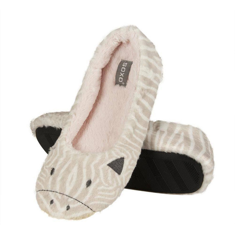 OUTLET Hausschuhe Damen Ballerinas SOXO mit Haustiere und harte Sohle TPR