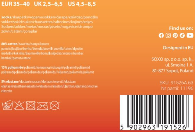 Skarpetki Koreczki Śledziowe