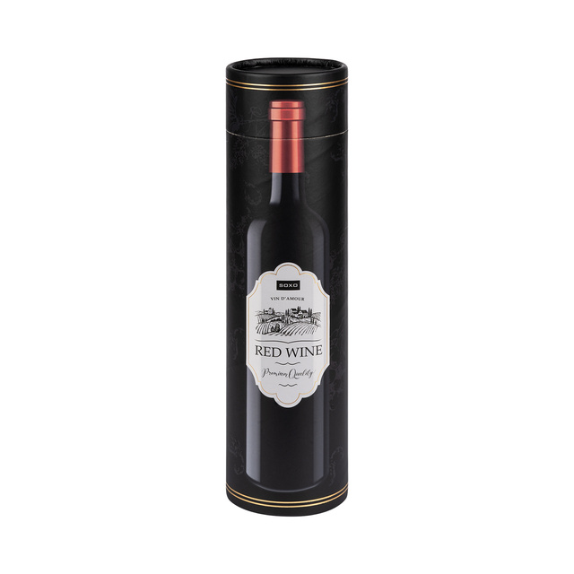Set of 3x SOXO women's funny Red Wine socks in a gift tube 