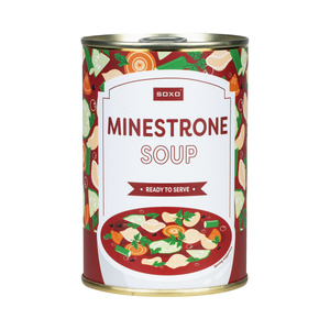 Colorful Men | Women's SOXO GOOD STUFF socks minestrone soup in a can, a cheerful idea for a Unisex gift