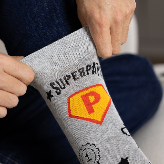 Skarpetki SOXO Superpapa w pudełku