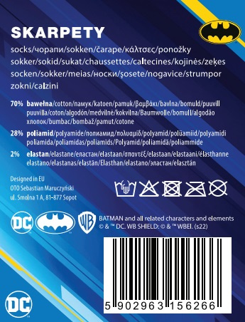 Men's Long Socks SOXO GOOD STUFF Batman DC Comics