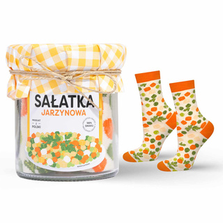 Bunte Frauensocken SOXO GOOD STUFF Gemüsesalat im Glas