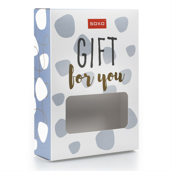 Kartonik prezentowy opakowanie SOXO Gift For You Biały - mieści: 1 parę kapci lub 1 termofor lub kilka par skarpet