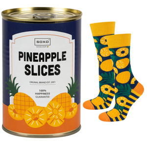 Прикольные носки из консервированных ананасов для мужчин SOXO GOOD STUFF